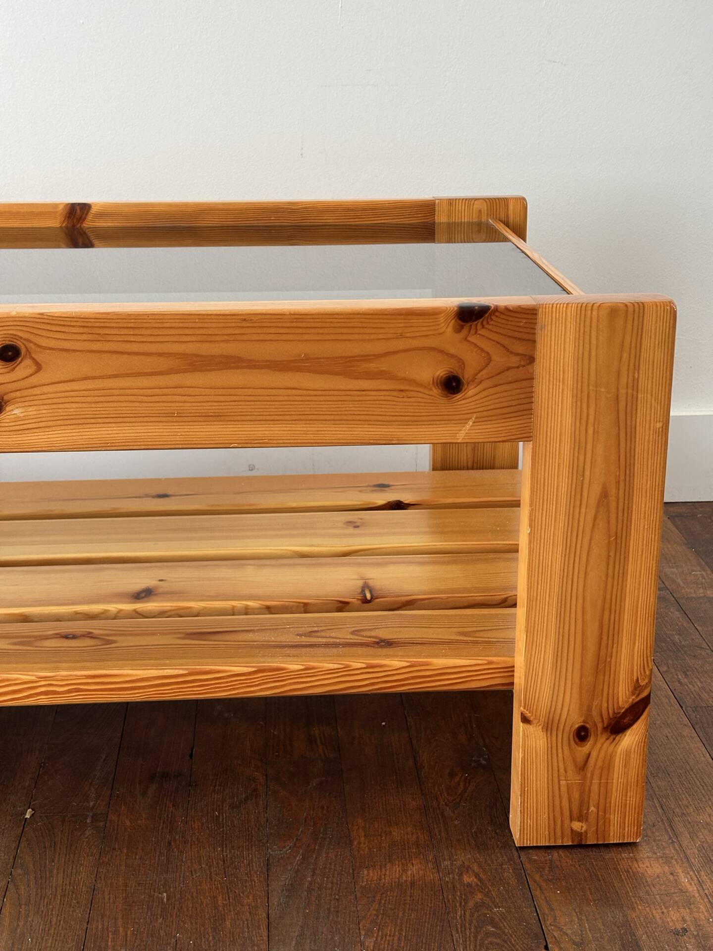 1970s pine coffee table