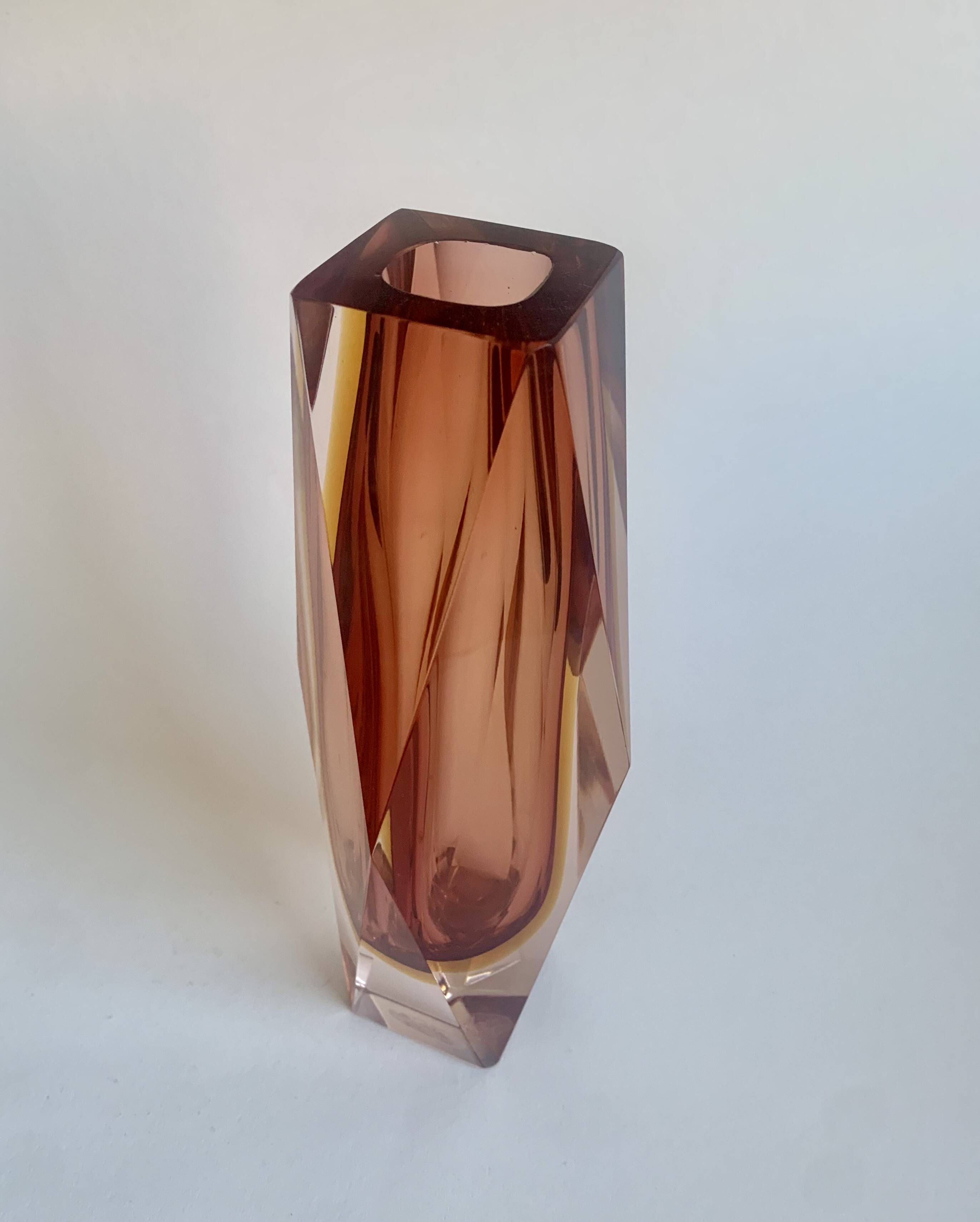 Vase by F. Poli for Murano, Italy, 1970s