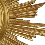 Large Deknudt Sunburst Gold Leaf Sun Mirror Sixties