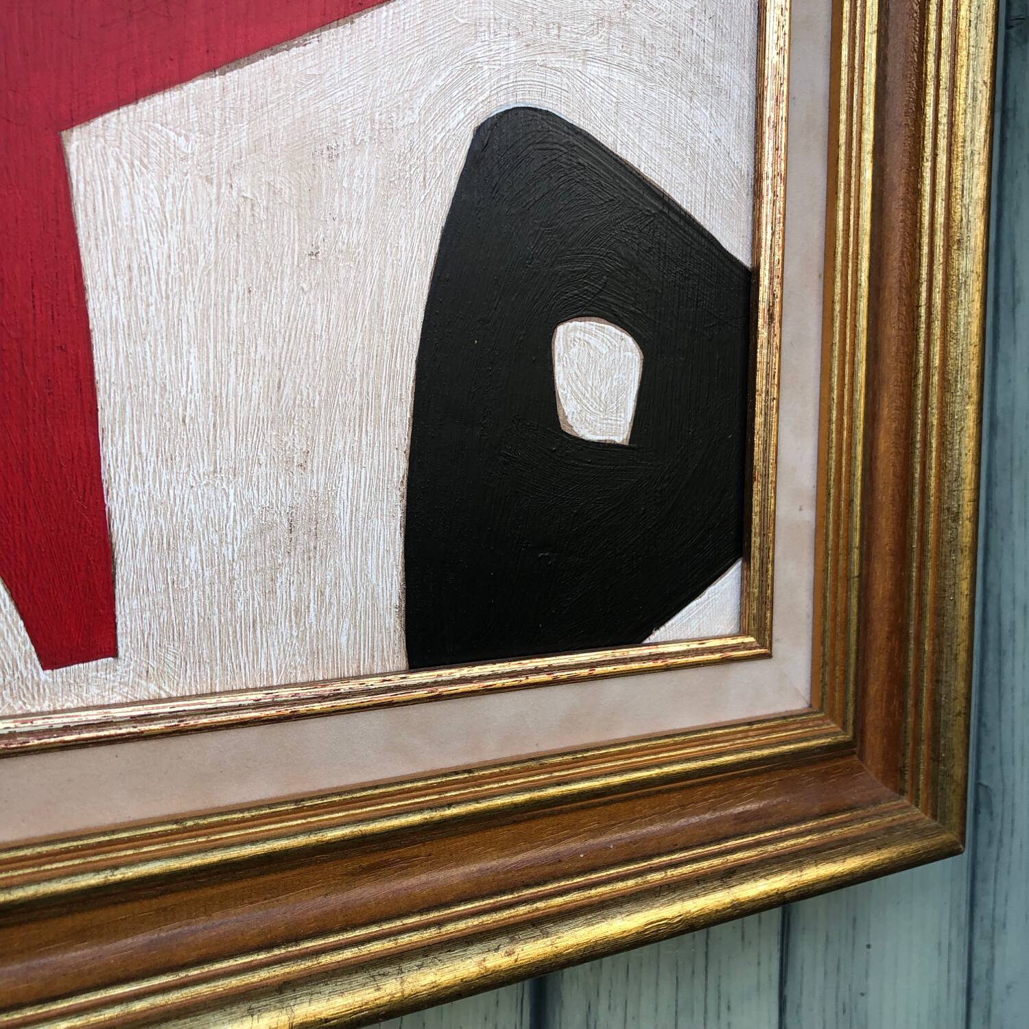 Framed abstract painting