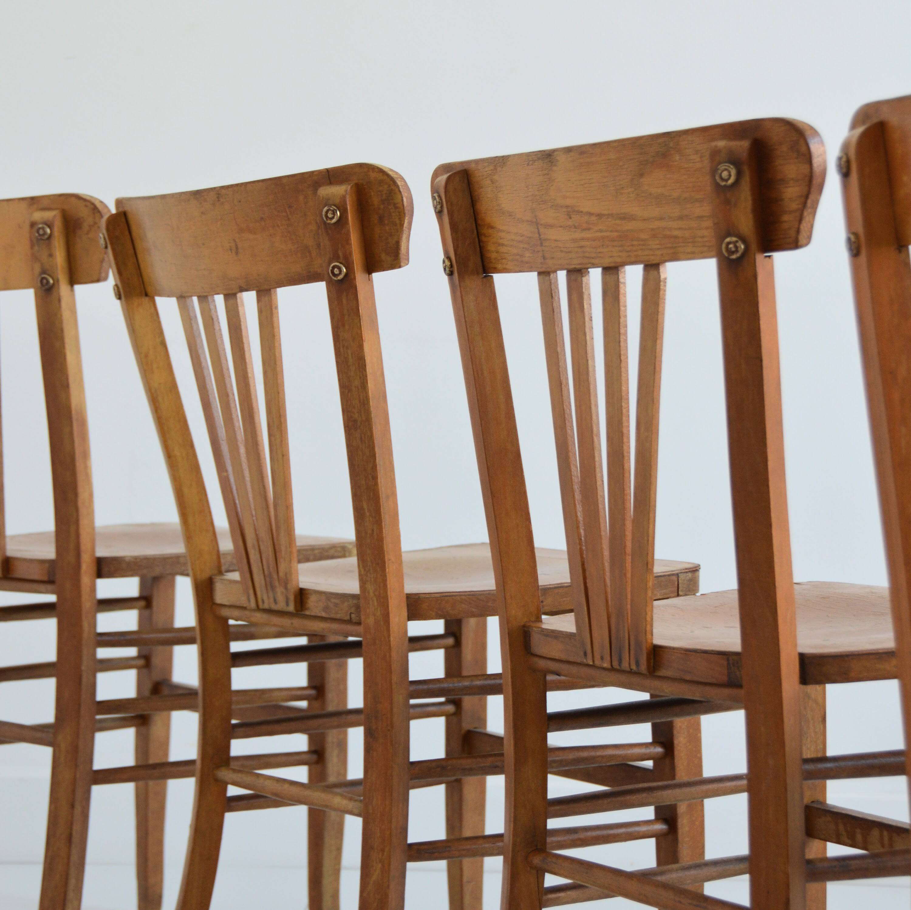 4 bistro chairs, 1950