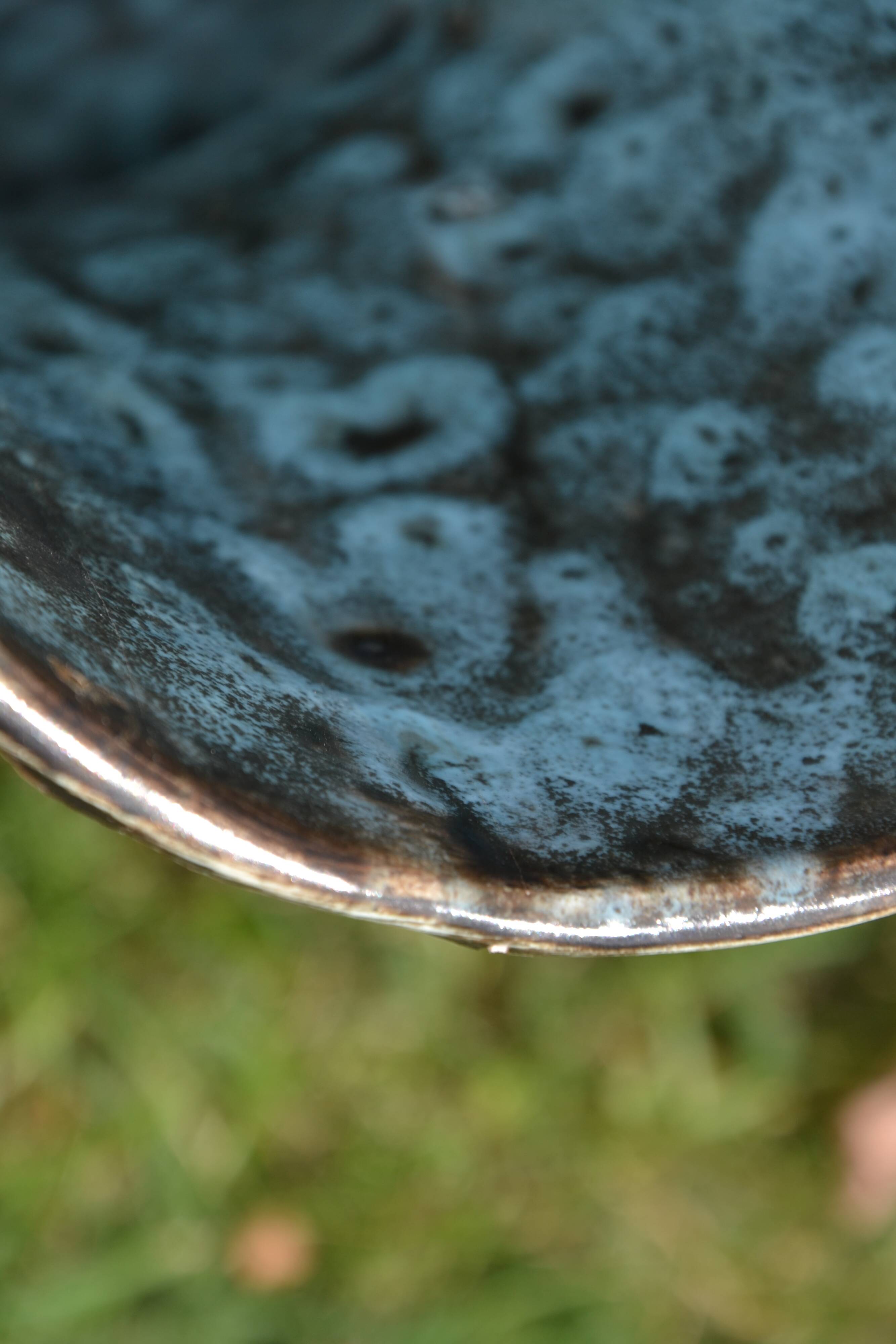 Large Vallauris vase "sea foam" H 41.5 cm