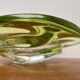 Mid-century modern crystal fruit bowl by Rene Delvenne for Val Saint Lambert, Belgium, 1960s.