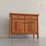 Elm sideboard Maison Regain, 80's