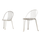 Set of 2 mid-century German metal garden chairs by Mauser Werke Waldeck