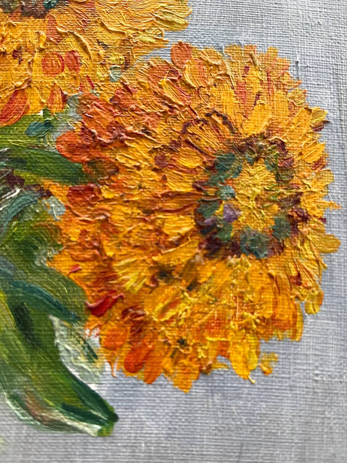 Huile sur toile nature morte