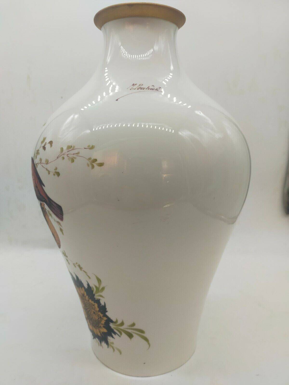 Decorated ceramic vase signed Pecchioli, 1950s