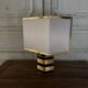 Lampe italienne Romeo Rega en laiton et laque XXe