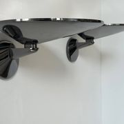 Pair of vintage wall lights, chrome-plated metal, Italy 1970s
