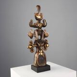 Totem signed and numbered by Elisabeth Vandeweghe for Perignem, Belgium, 19