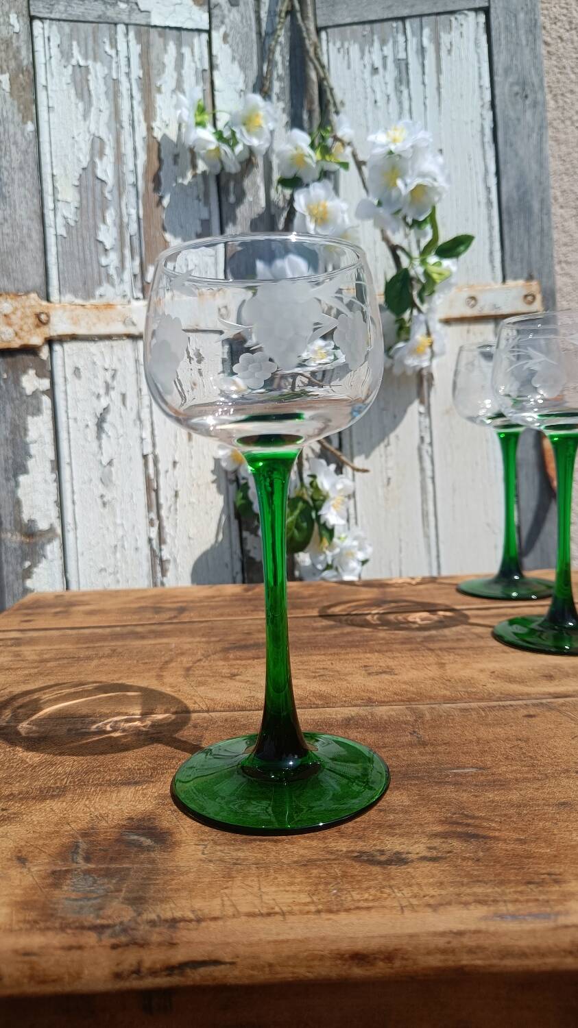 Antique engraved glasses