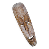 Hand carved wooden African tribal mask