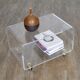 Table basse vintage en plexiglas 1970