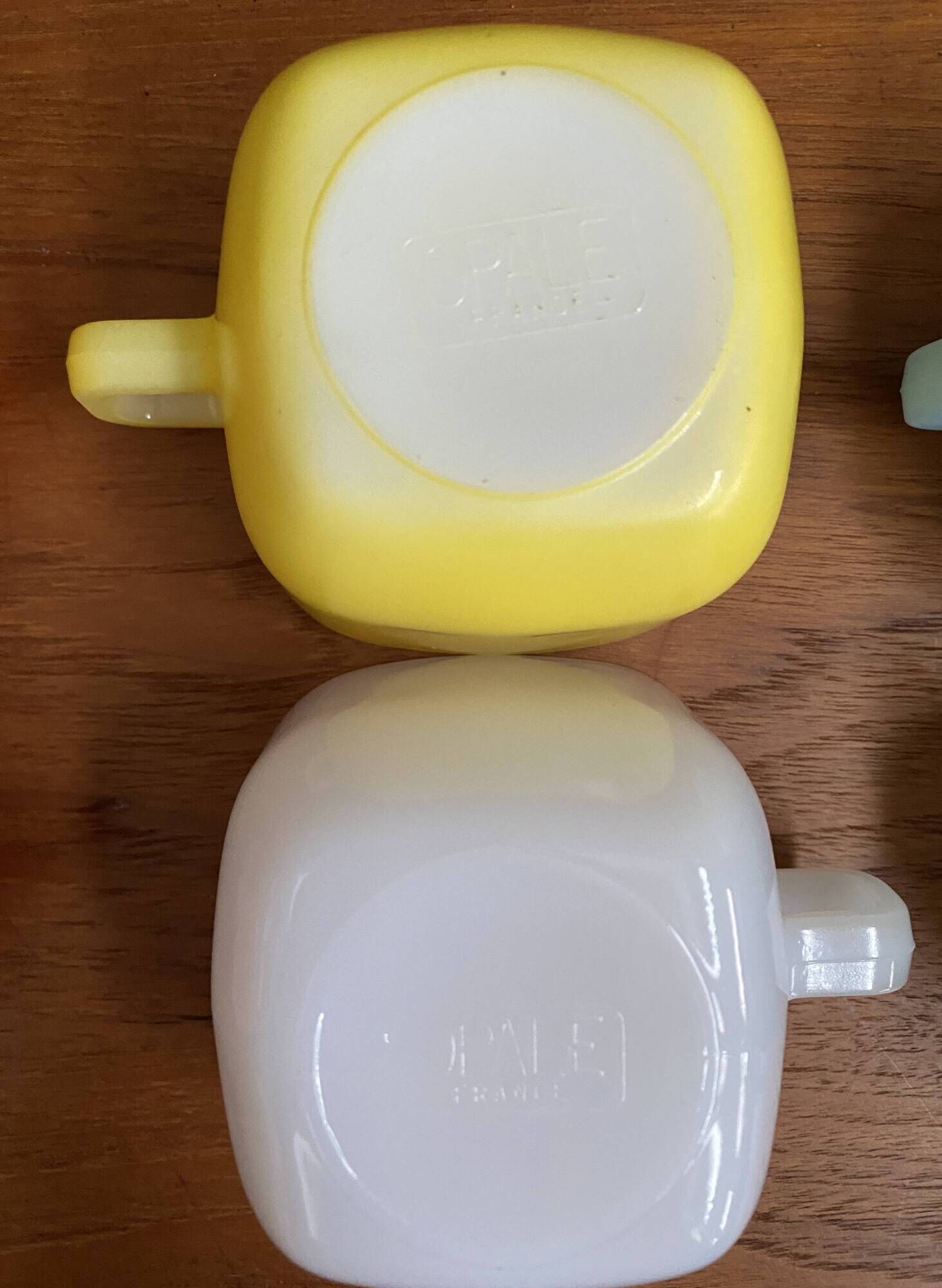 Set of 6 colorful glases / cups by Opale 1960s