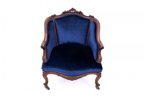 Paire de fauteuils anciens, France, seconde moitié du XIXe siècle. Après restauration.