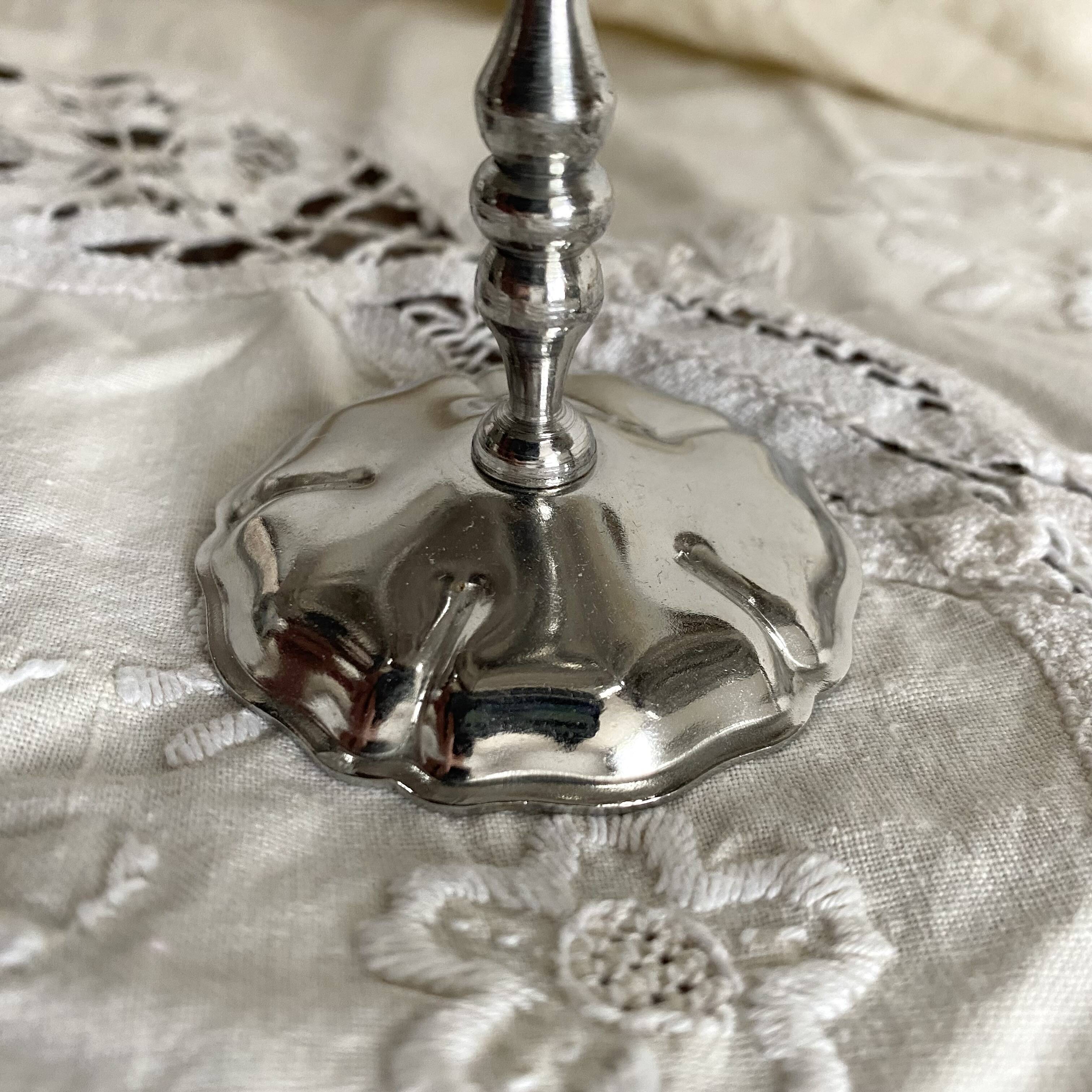 Vintage stainless steel footed cups