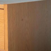 Scandinavian minimalist blonde oak chest, mid-century modern chest.