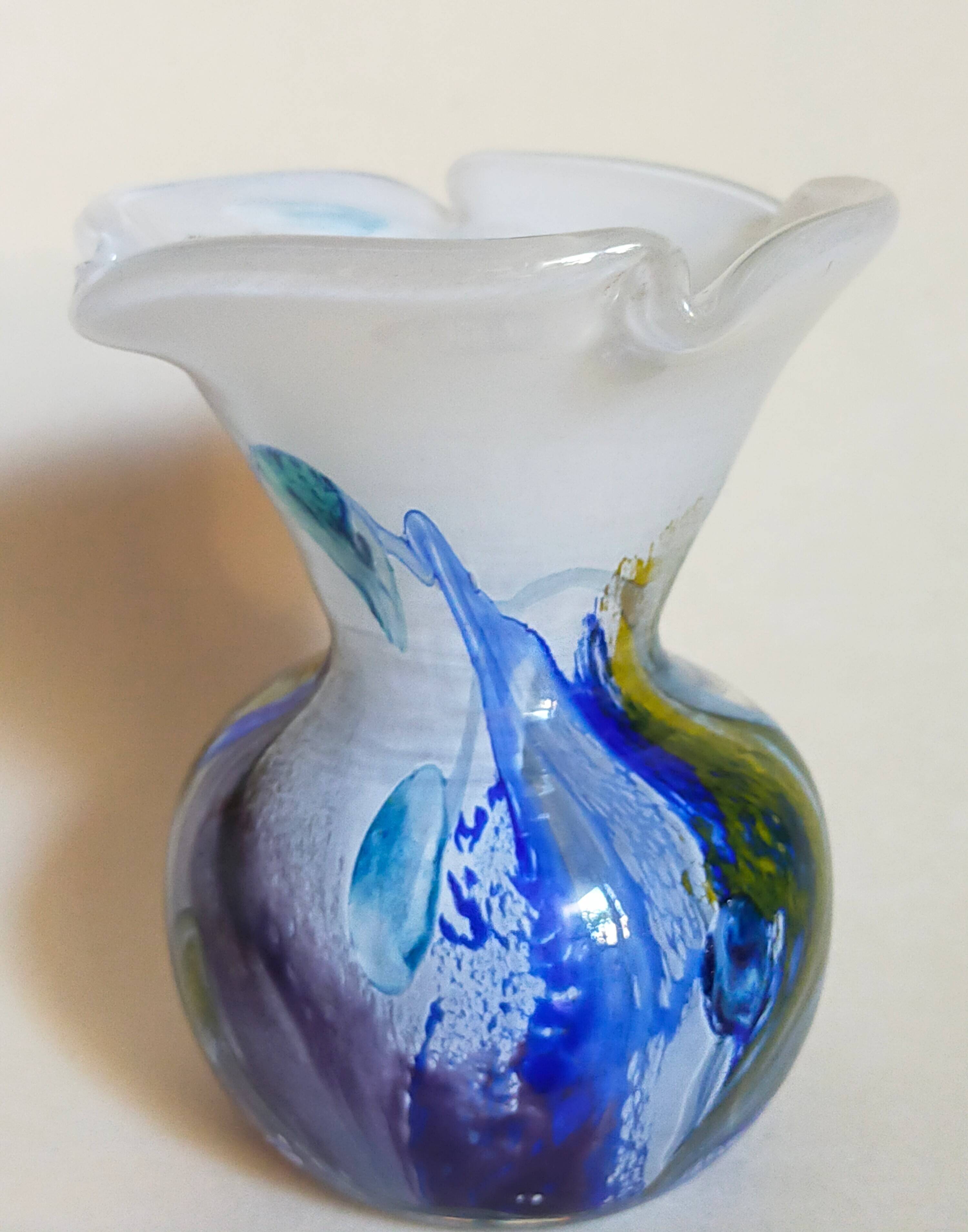 Vase glass paste of the glassmakers of Maure Vieil Mick and Bob Le Bleïs 80s