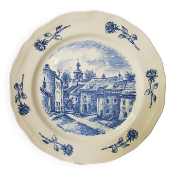 Assiette de roses vintage Villeroy & Boch fabriquée au Luxembourg
