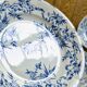 Assiettes plates en terre de fer Sarreguemines "Epine", XIXe