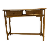 Console rotin vintage