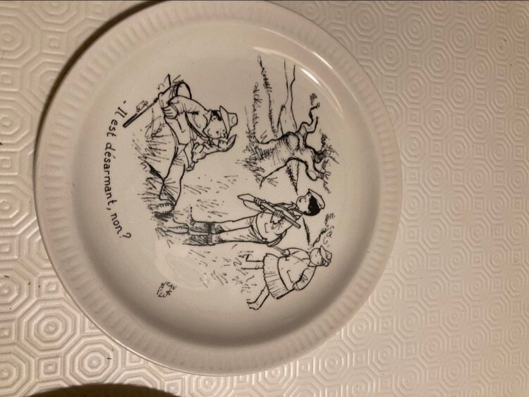 Lot 6 humorous plates by Jean Bellus