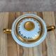 Antique sugar bowl in Limoges porcelain – elegant gold decoration