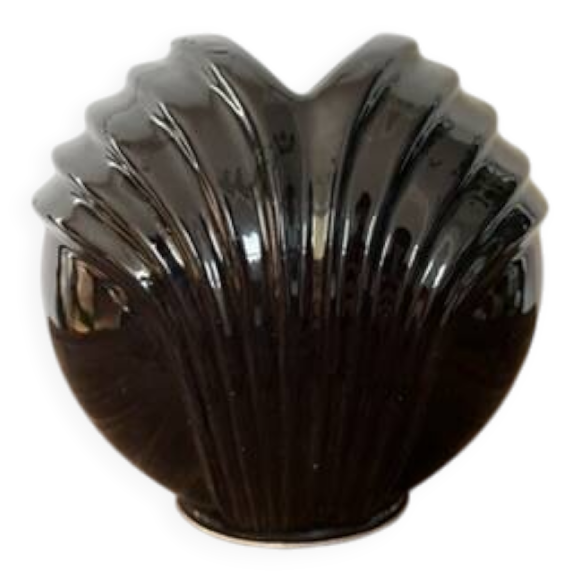 Black ceramic vase
