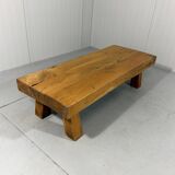 Brutalist sturdy hardwood coffee table 1960’s