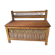Coffre à jouets ou banc en rotin et bois
