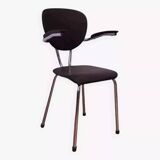 Tubax chair from the 50s, chrome and black imitation leather
