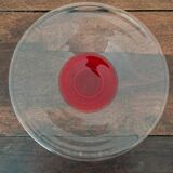 70s blown glass fruit dish