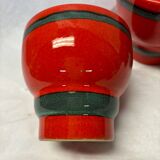 Ensemble de 3 tasses rouge en céramique allemande