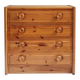 Chest of drawers with 4 drawers in solid pine, rustic mountain style, 1970s.