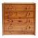 Chest of drawers with 4 drawers in solid pine, rustic mountain style, 1970s.