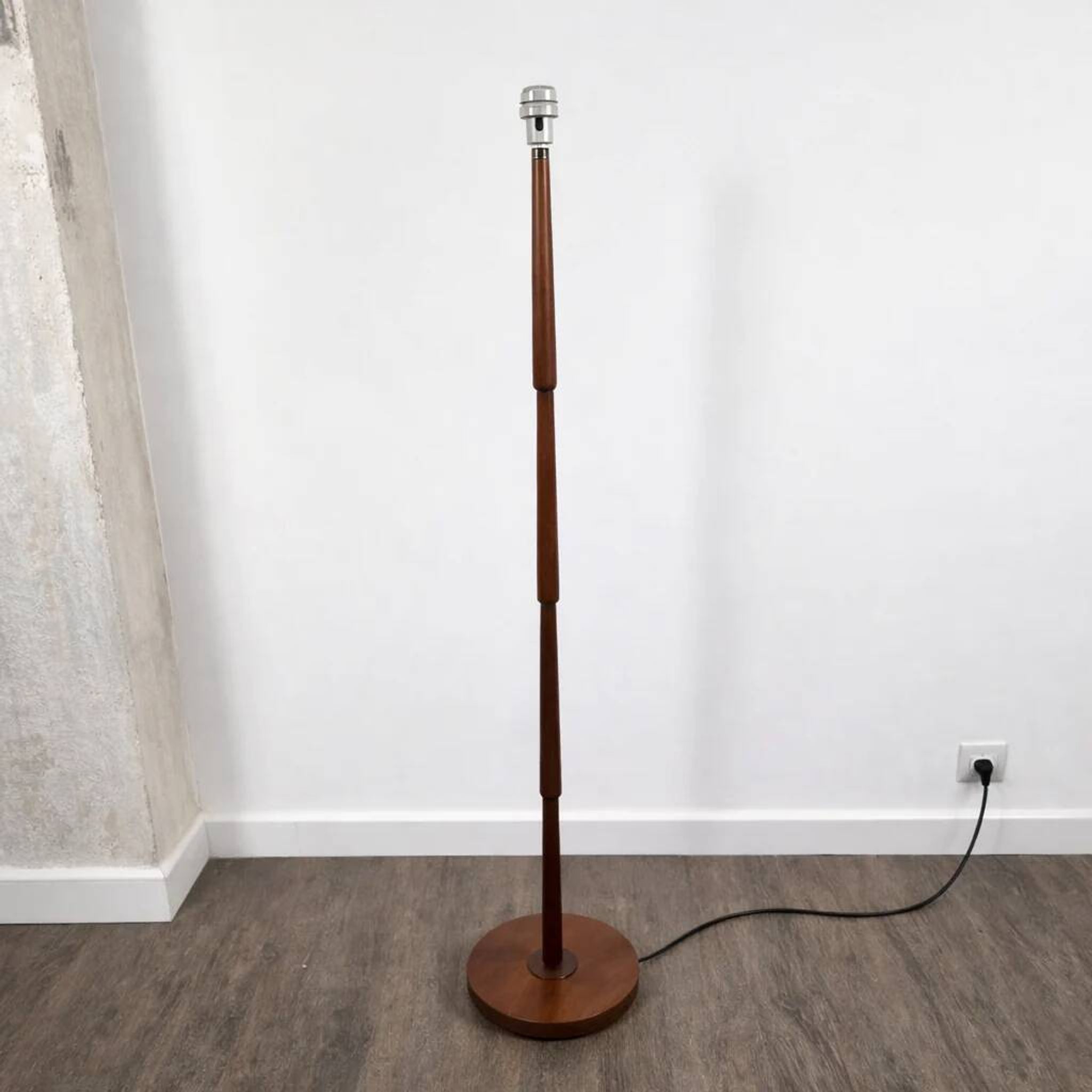 Floor lamp in teak with shade, Denmark, 1960