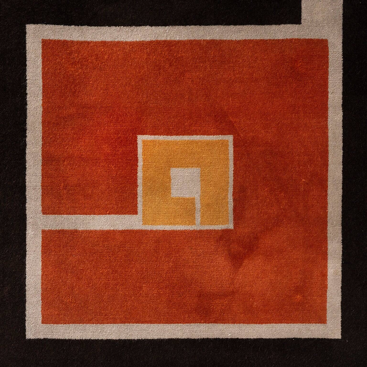 Geometric wool rug, France, c. 1970