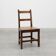 Antique oak late 19th century oak side chair, Belgium