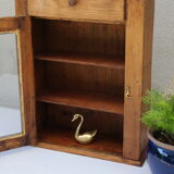 Country wall display in old walnut wood