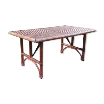 Table basse pliante en rotin