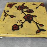 Dessous de plat émaillé fleurs