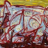 Russian abstract painting from 1990
