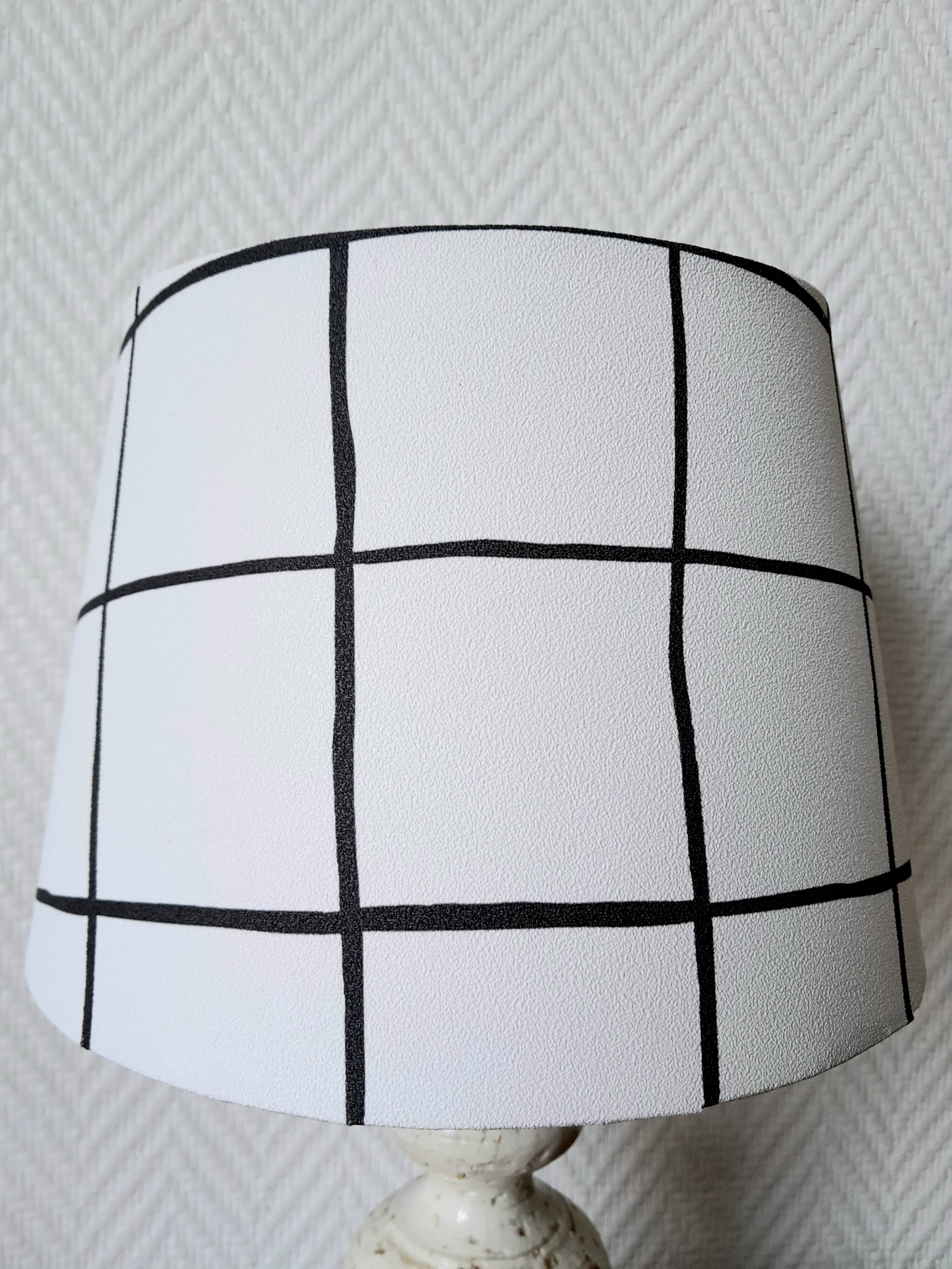 Vintage ceramic lamp and custom lampshade