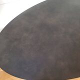 Table ovale metale noir AMPM