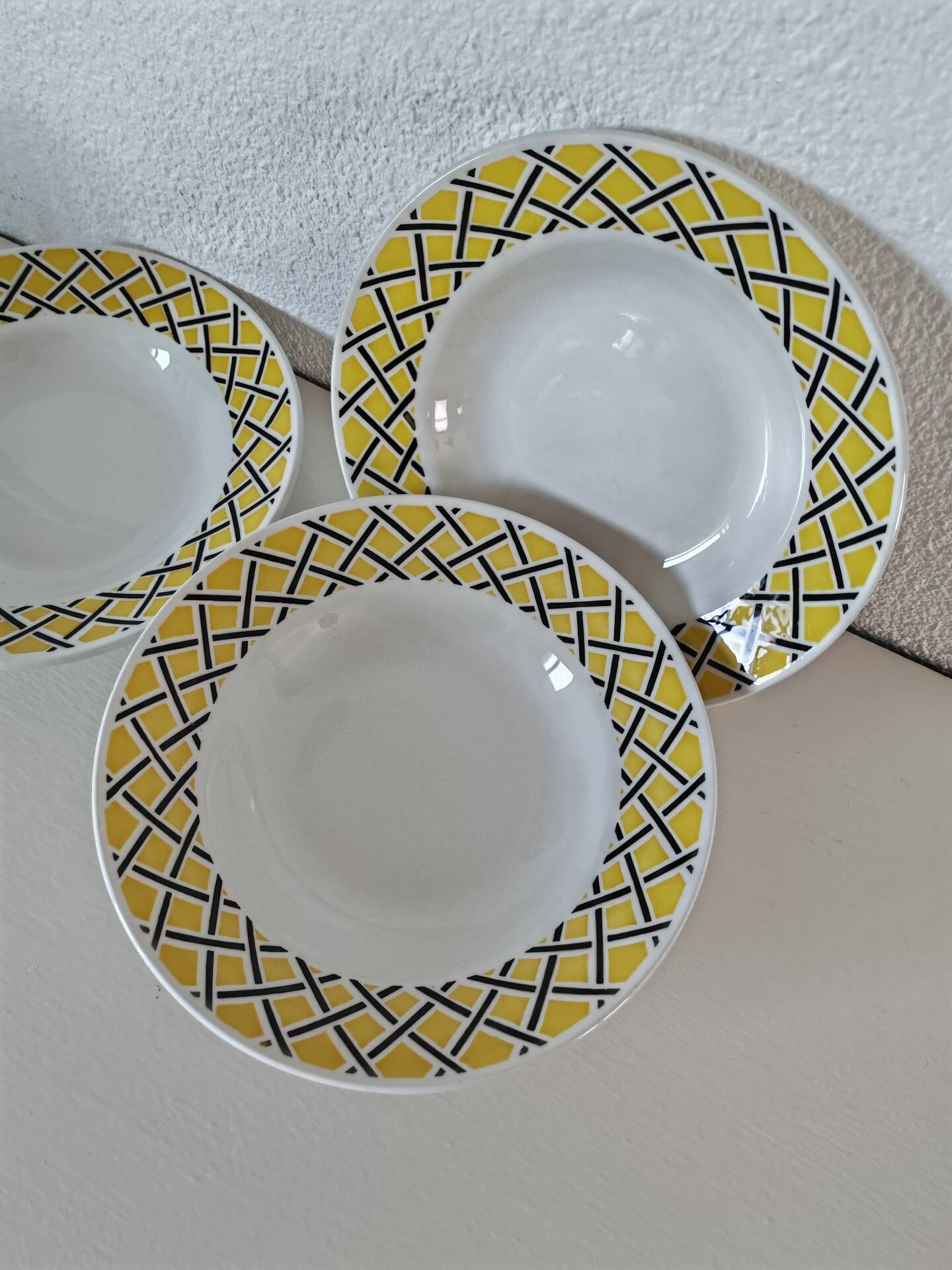 Lot de 6 Assiettes Creuses Badonviller Vintage années 60