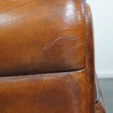 Lot de 2 chaises vintage en cuir de mouton