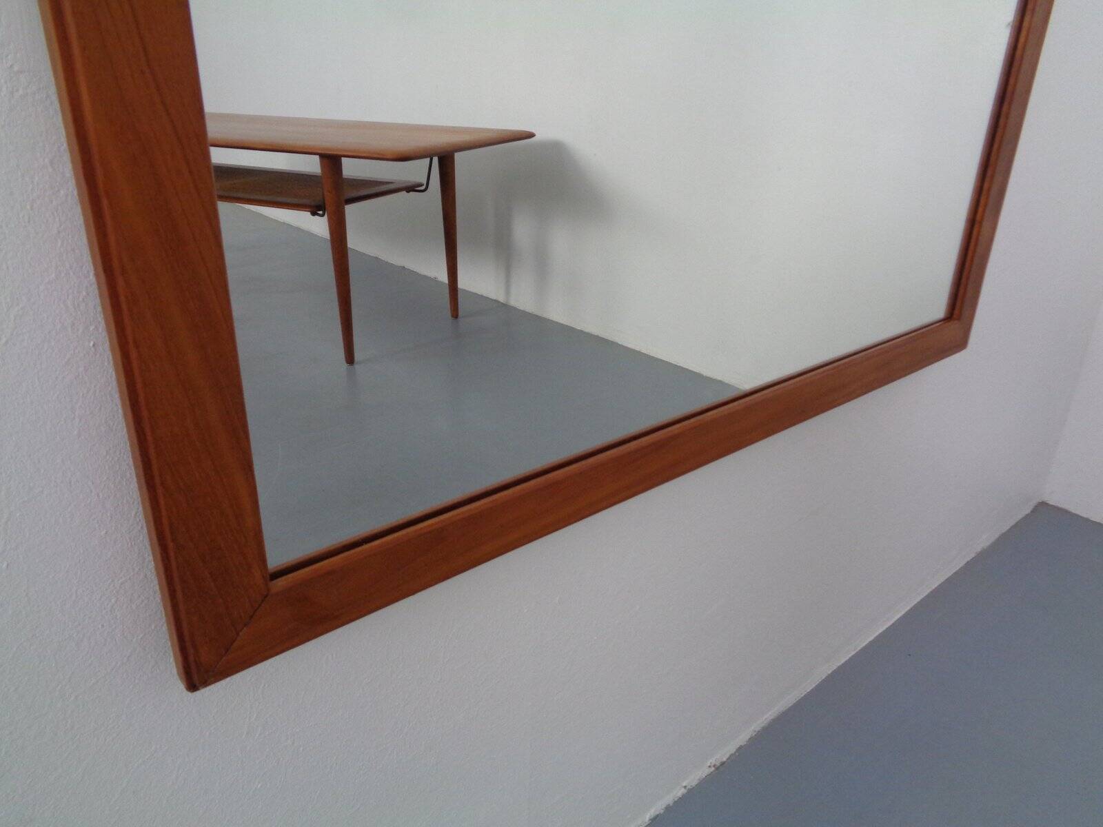 Large Danish No 368 Mirror in Teak by Aksel Kjersgaard, 1960s