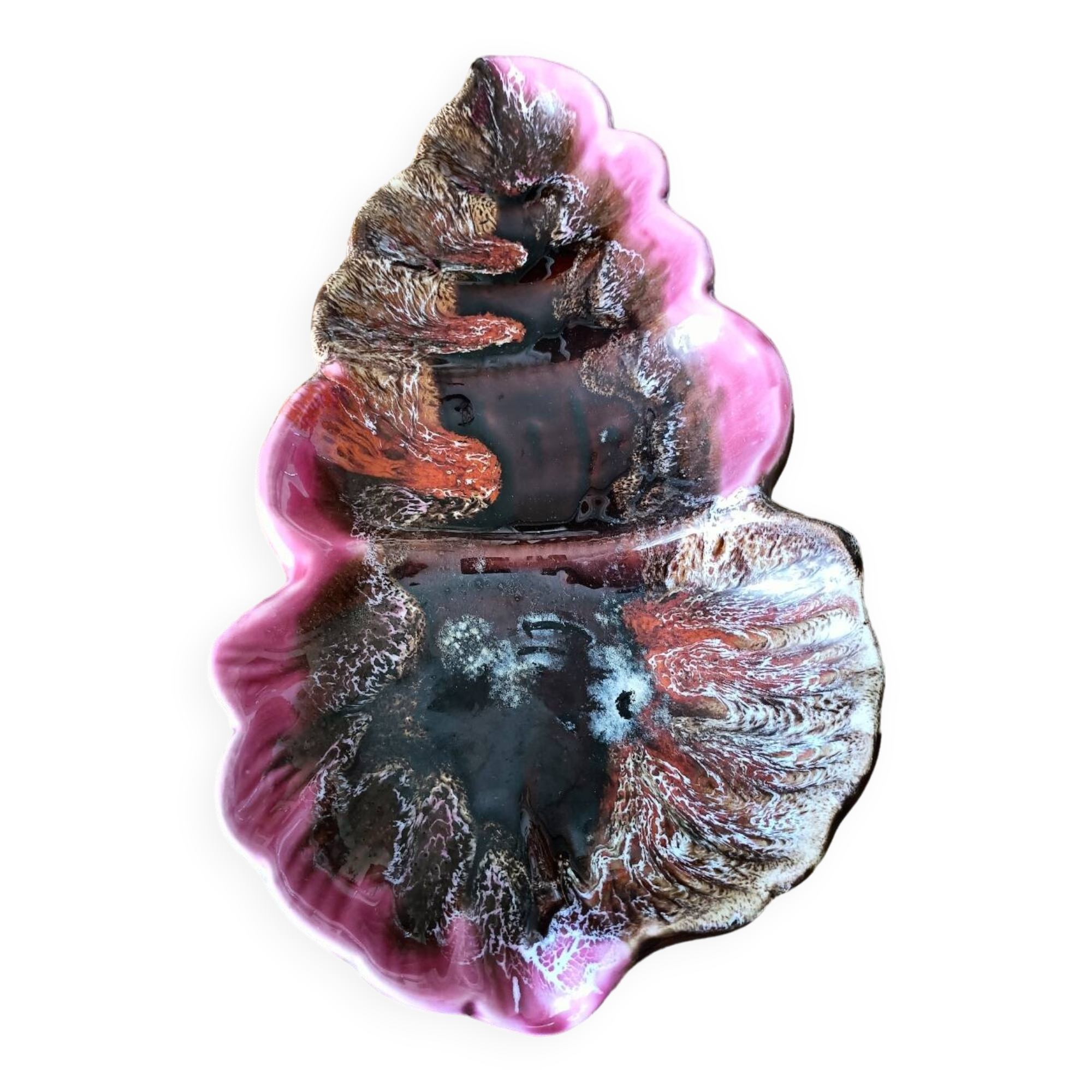 Vallauris-style leaf ceramic