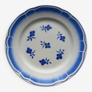 Badonviller plate in opaque porcelain