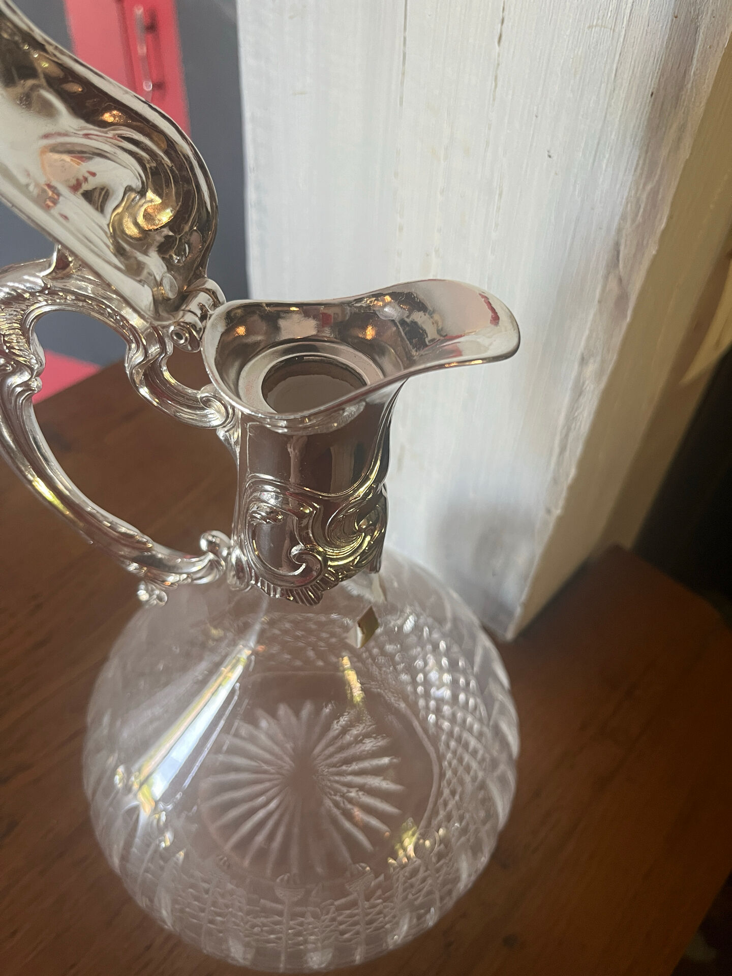 Crystal wine jug